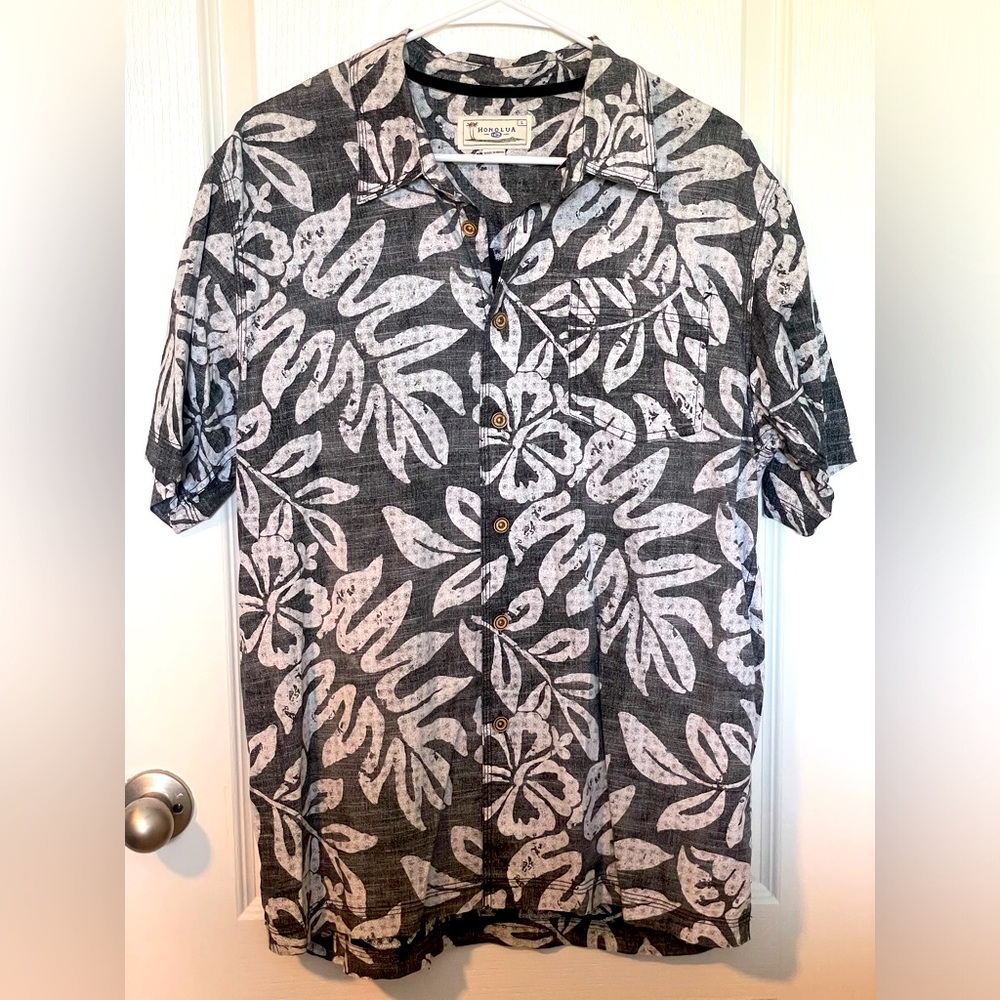 Honolua Hawaiian Men’s Button Down Shirt Size L